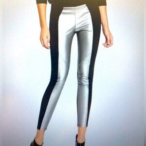 GUESS BY MARCIANO LEGGING  IN BLACK AND SILVER COLOUR VERY ELEGANT IN SIZE SMALL